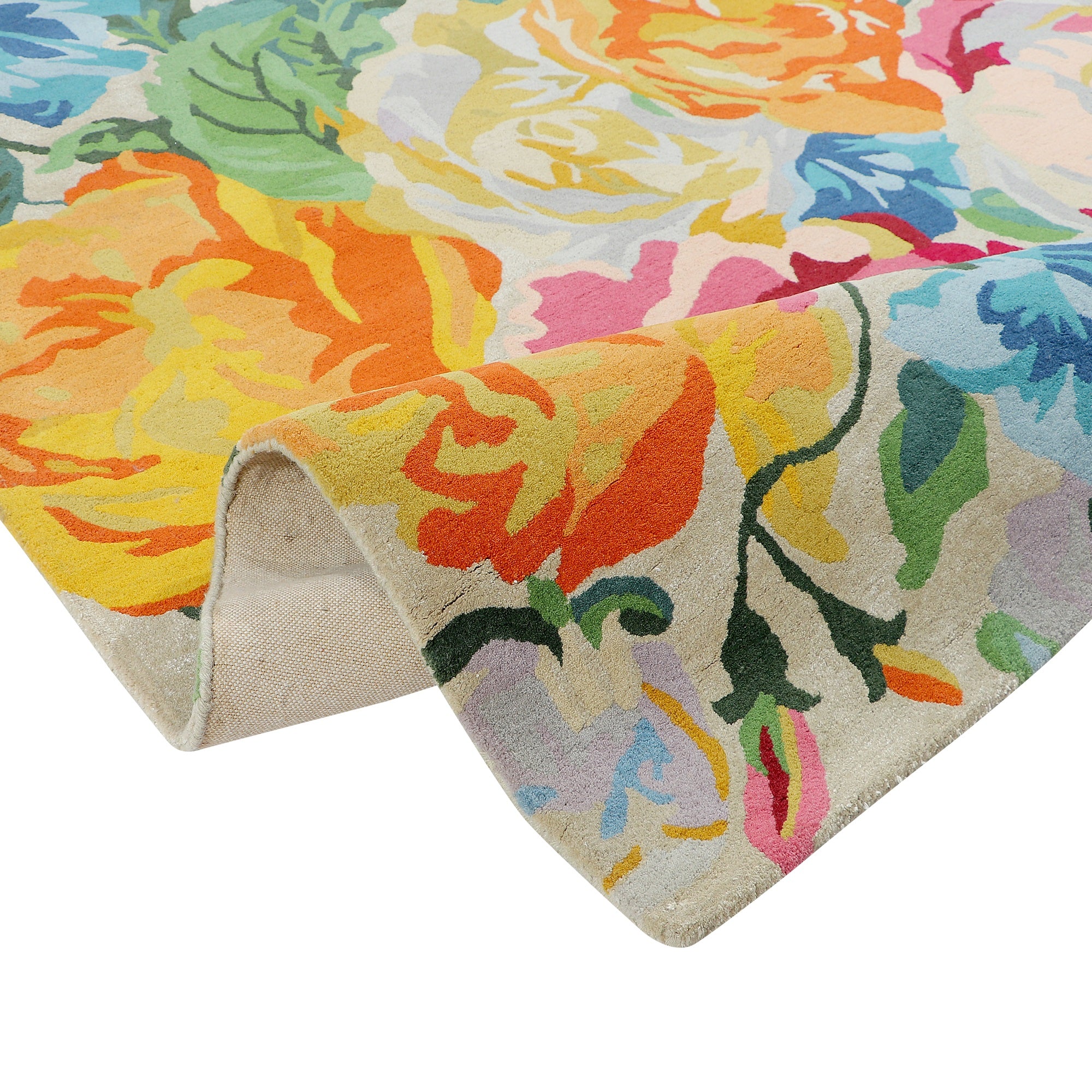 Hand Tufted Wool Multicolor Area Rug