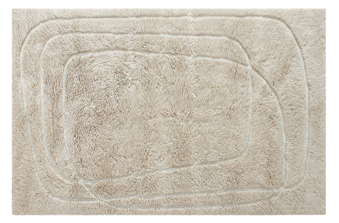 Tuft with needle Natural Shaggy Wool
