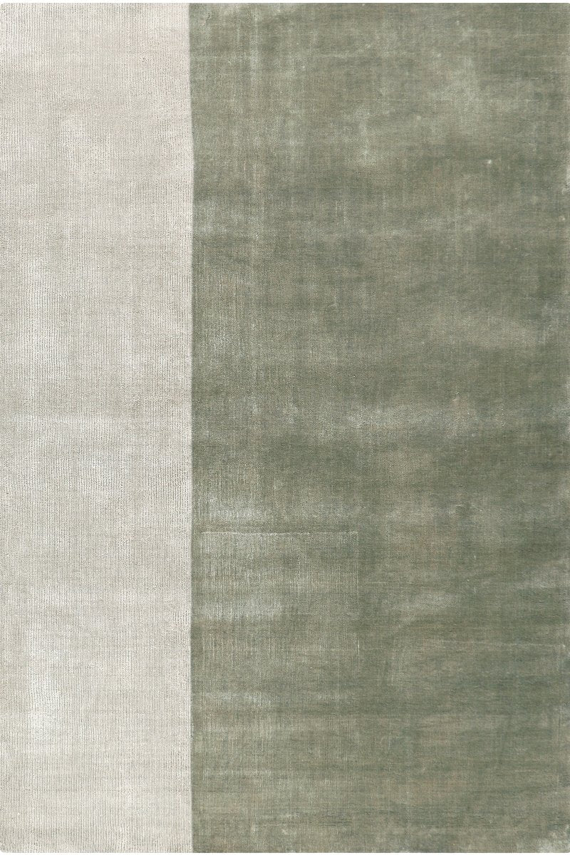 Handloom viscose Grey Area Rug