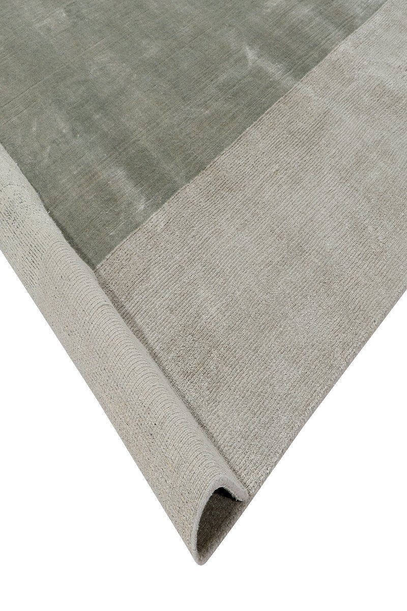 Handloom viscose Grey Area Rug