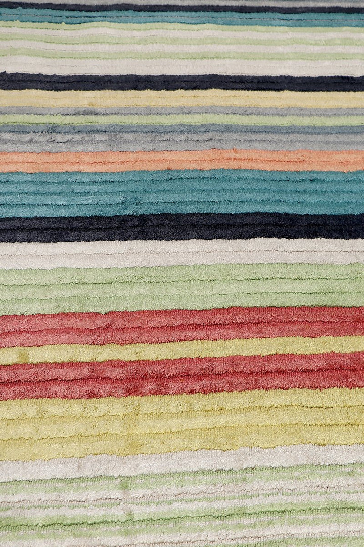 Handloom Wool and Viscose Area Rug
