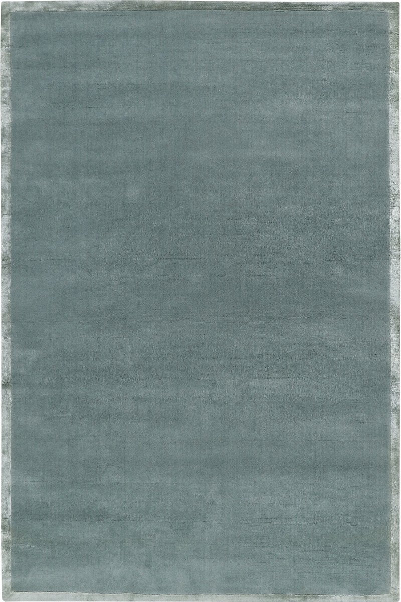 Handloom Wool and Viscose Dark Grey Area Rug