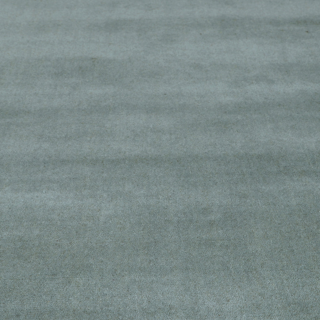 Handloom Wool and Viscose Dark Grey Area Rug