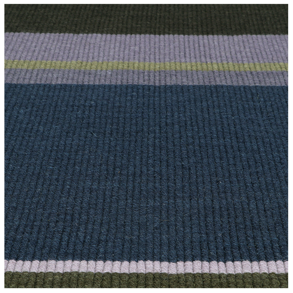 Handloom Wool Multicolor Striped Area Rug