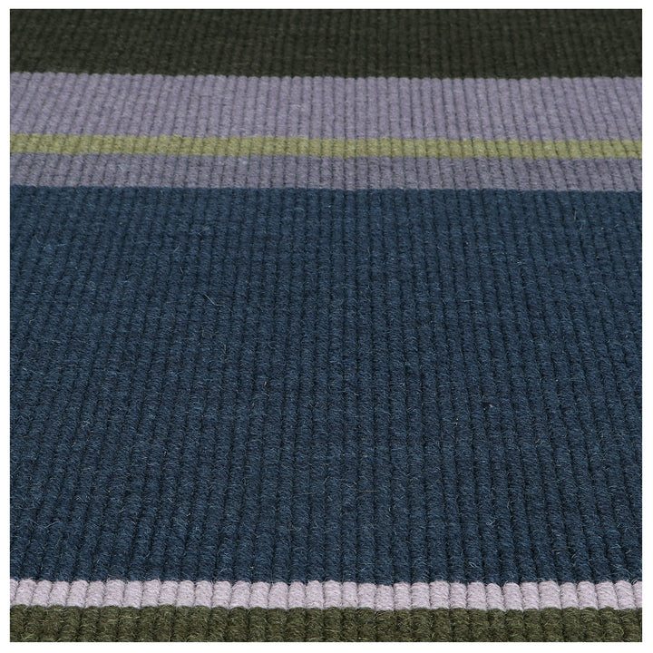 Handloom Wool Multicolor Striped Area Rug