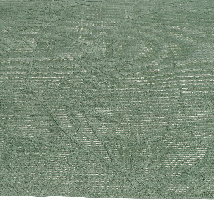 Handloom Indian Wool Sage Green Area Rug