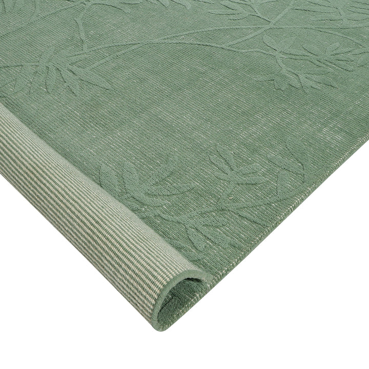 Handloom Indian Wool Sage Green Area Rug