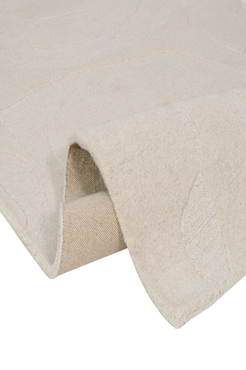 Hand tufted Wool White Rug