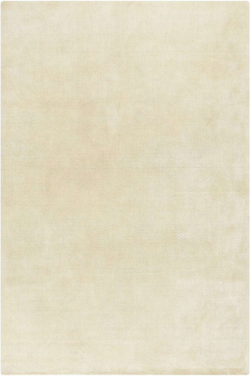 Handloom Wool and Viscose Beige Area Rug