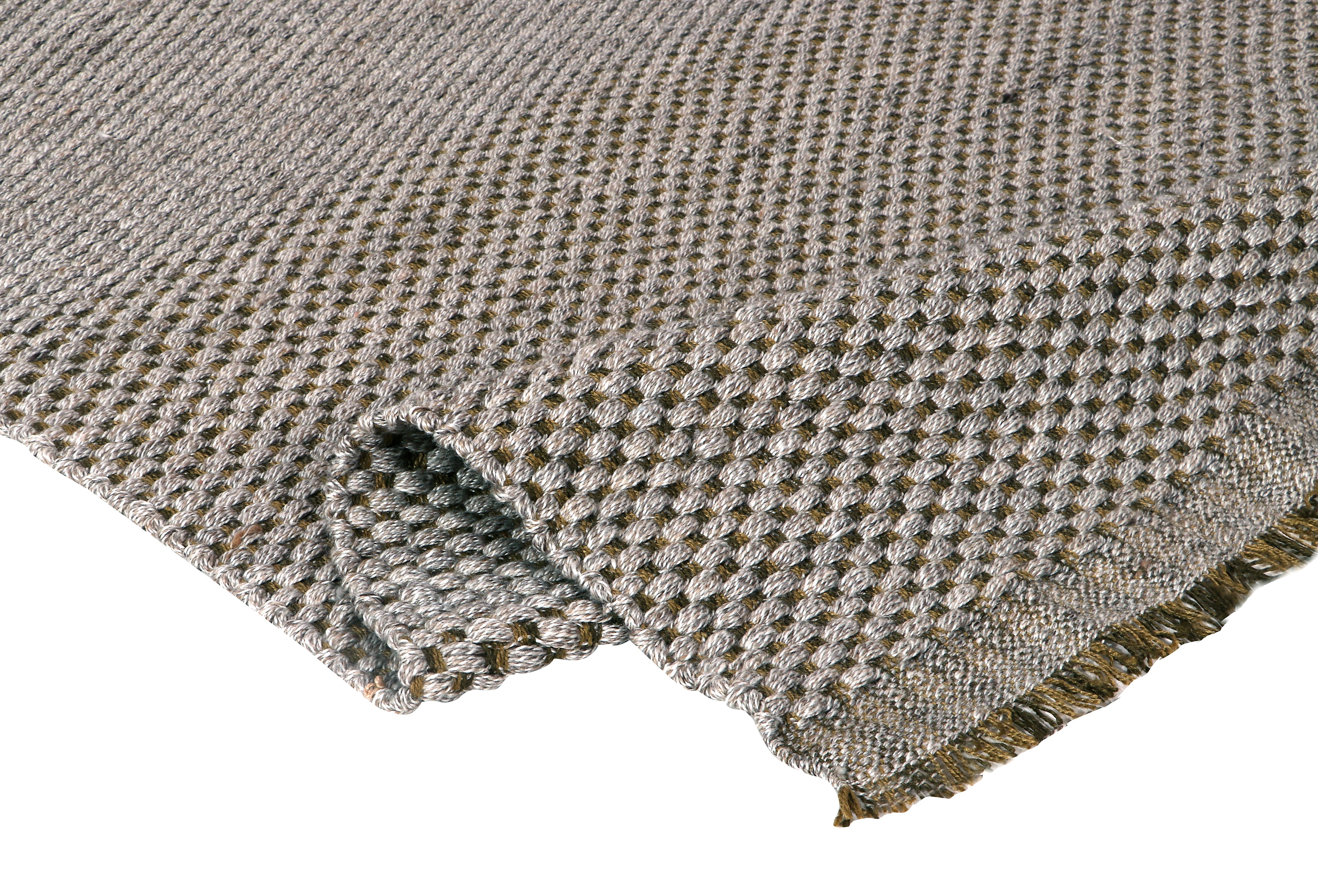 Dhurrie Brown PET flatweave Rug