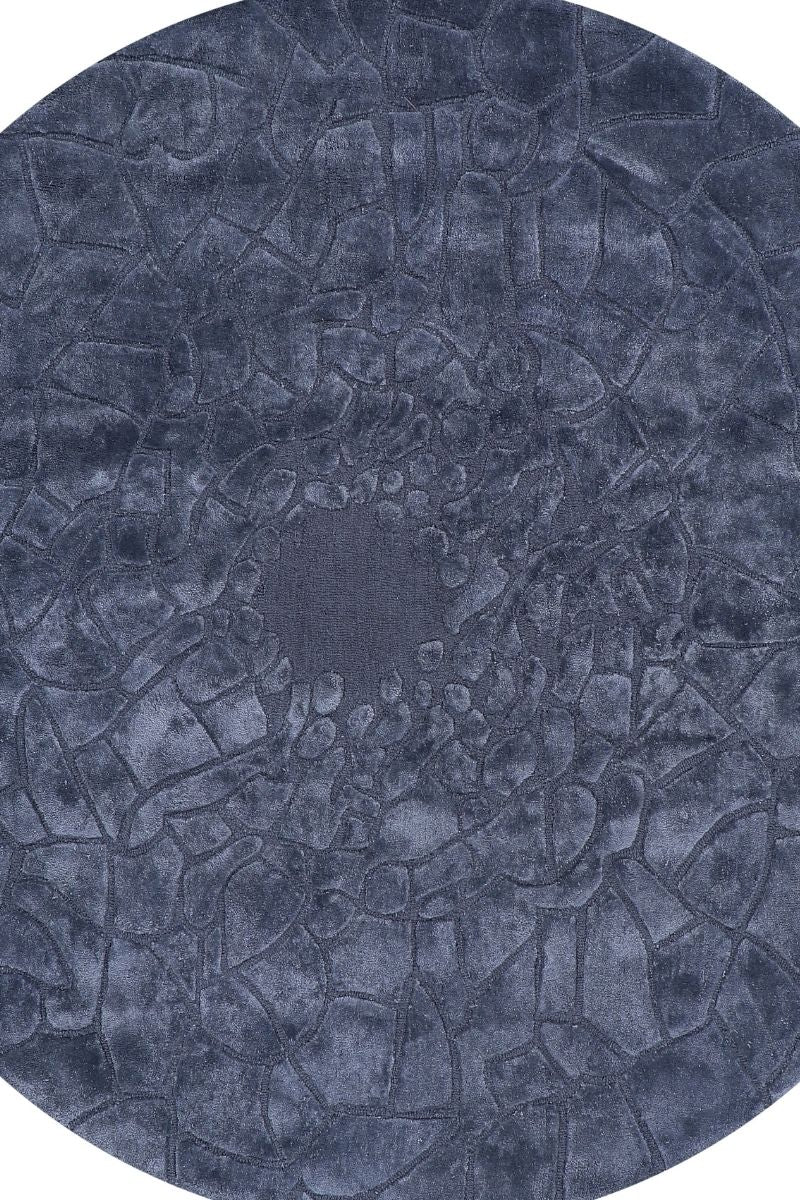 Hand Tufted Wool and Viscose Round Area Rug