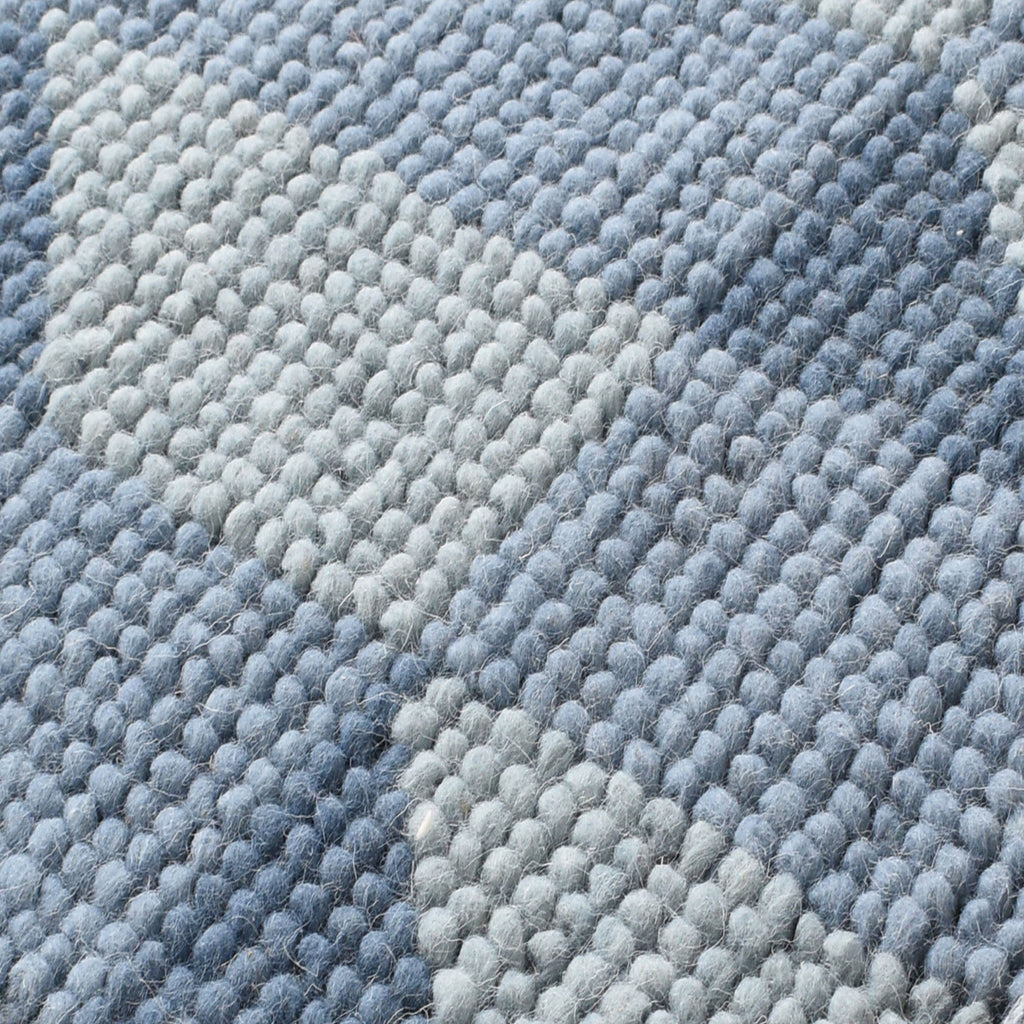 Pitloom Blue Wool Flatweave Rug