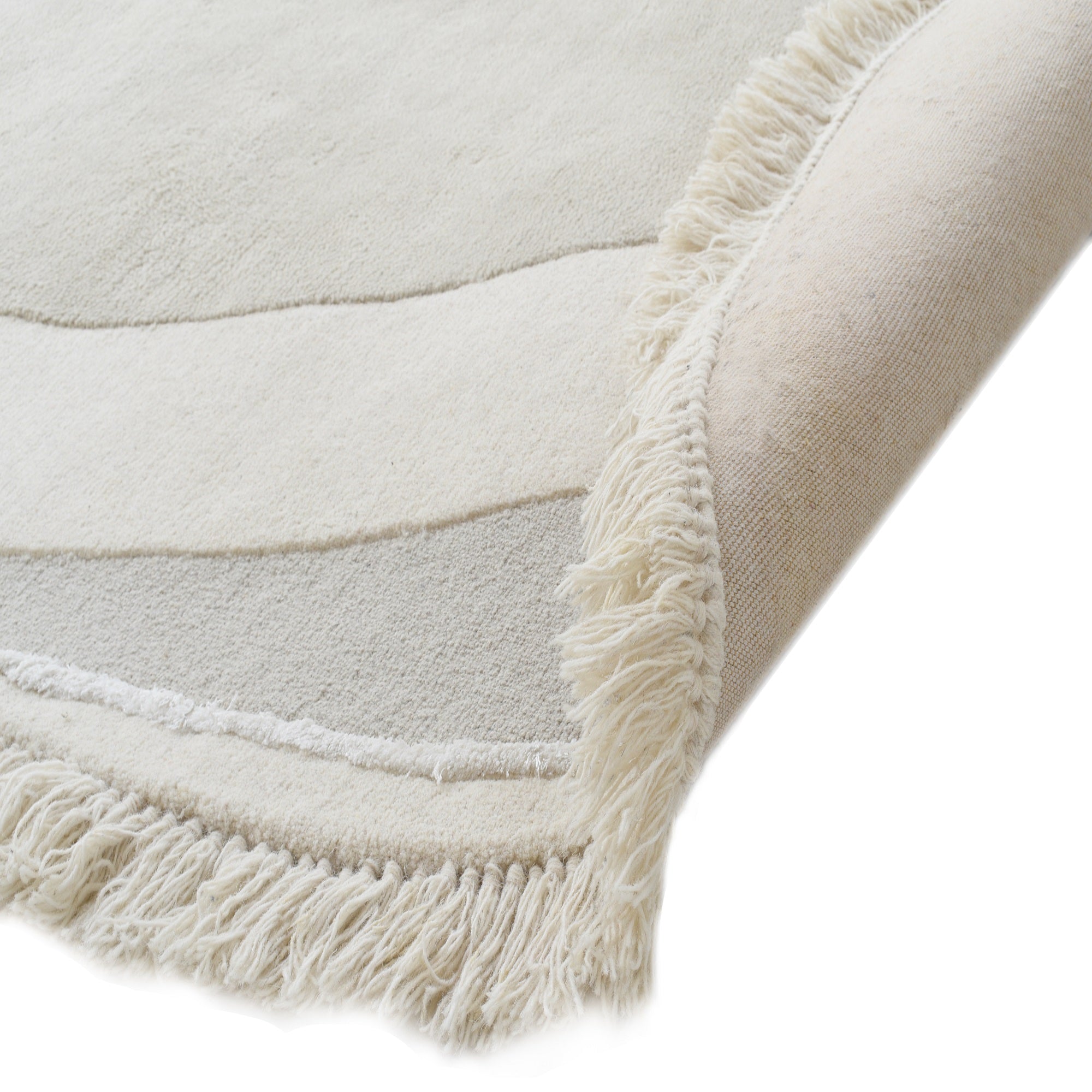 Hand Tufted Natural Wool Round Rug