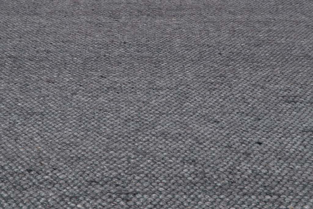 Dhurrie Grey Wool flatweave Rug