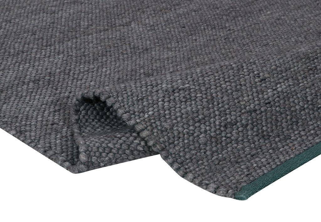 Dhurrie Grey Wool flatweave Rug