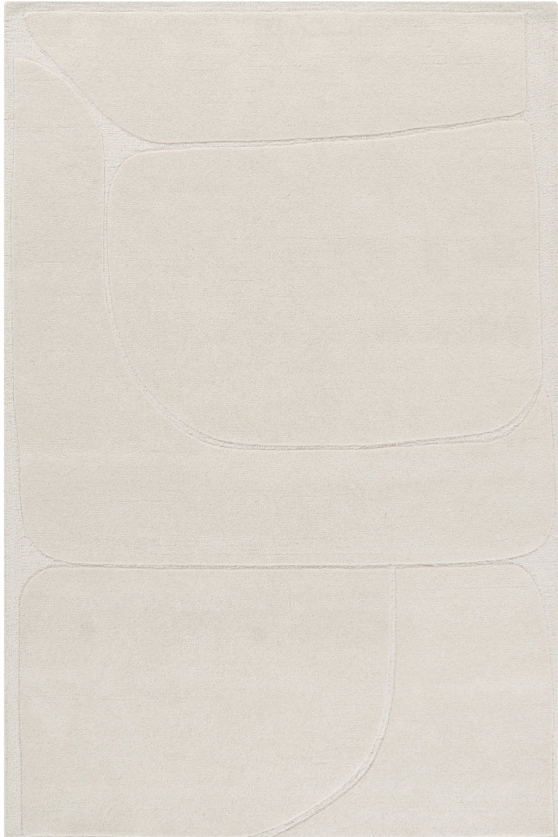 Hand Tufted Indian Wool White Rug