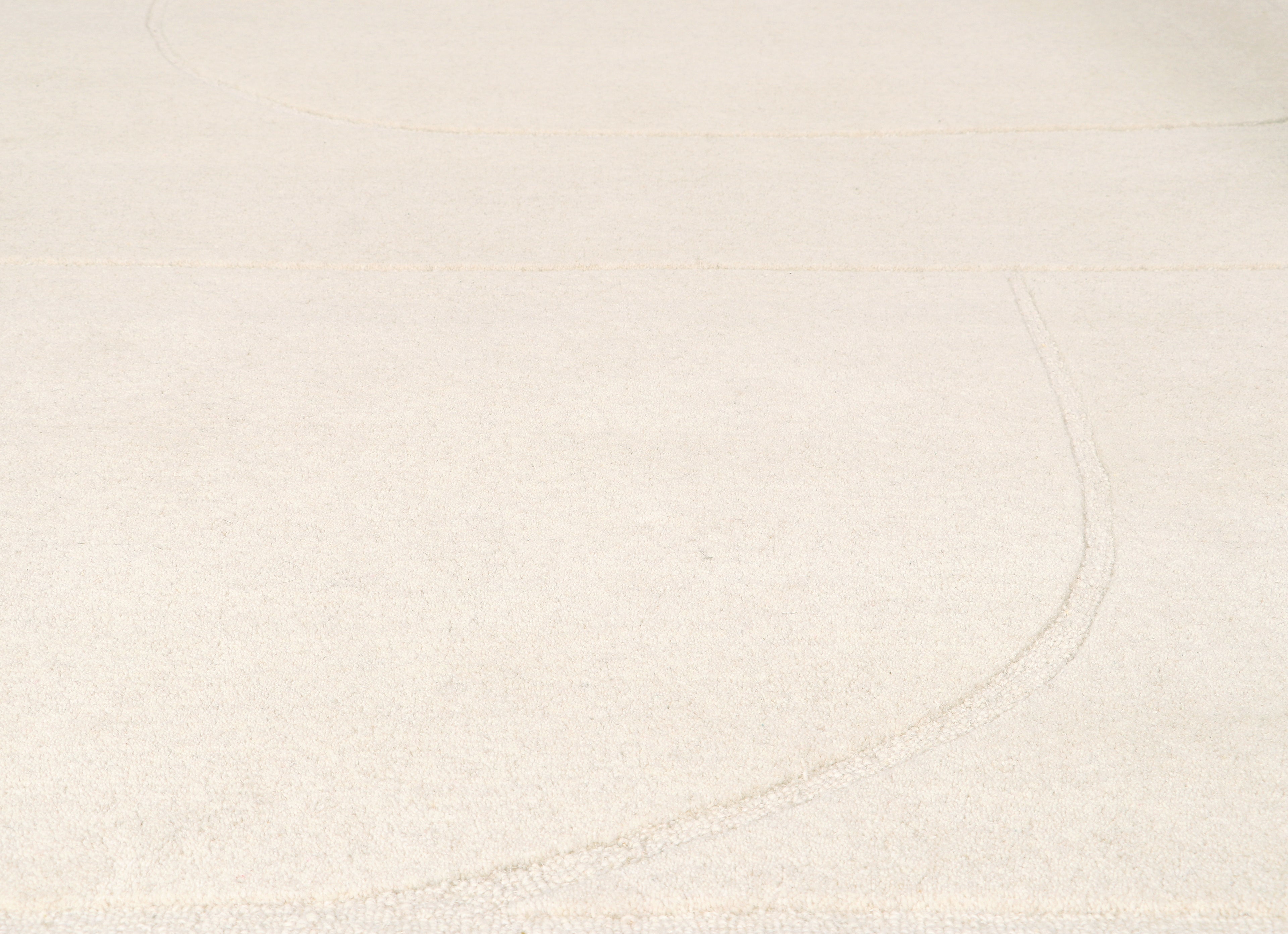 Hand Tufted Indian Wool White Rug