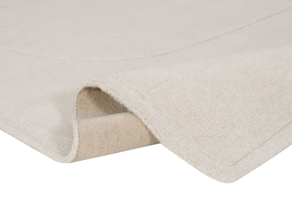 Hand Tufted Indian Wool White Rug