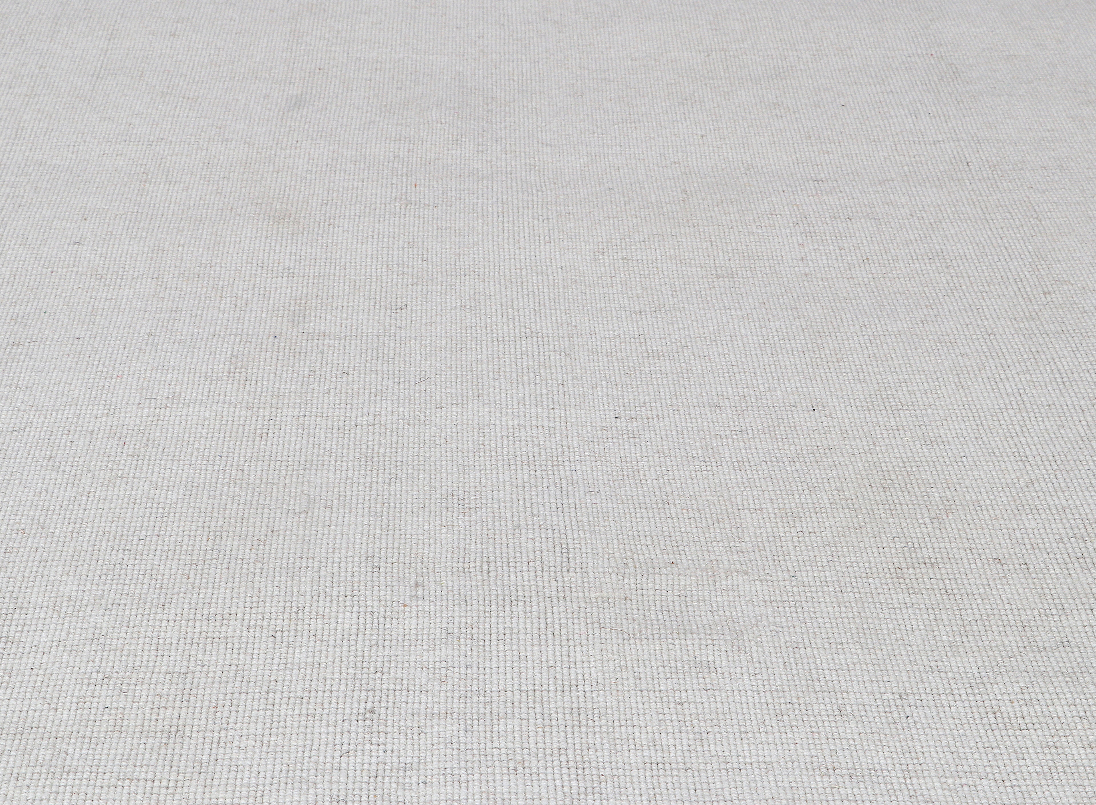 Handloom Wool White Rug