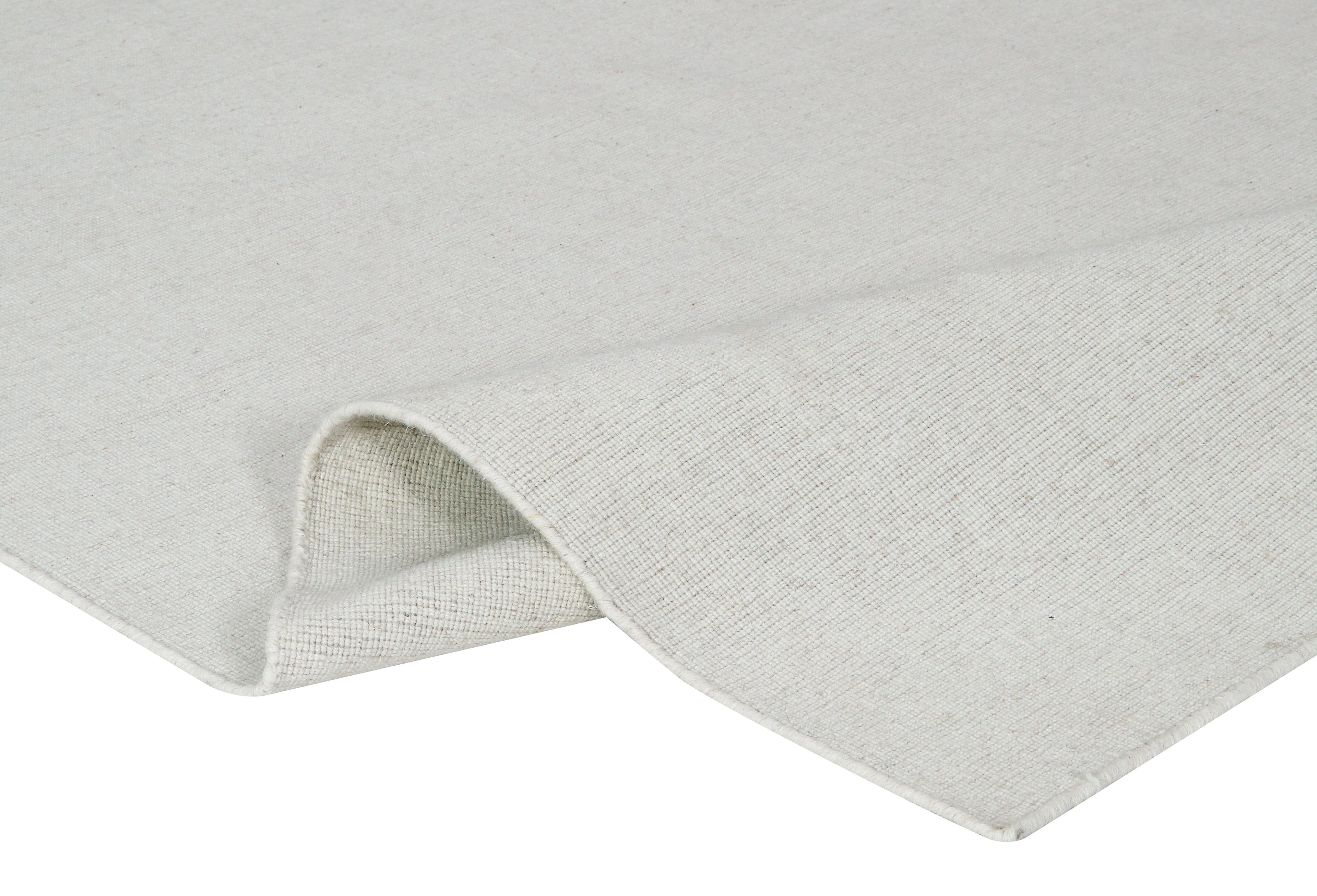 Handloom Wool White Rug