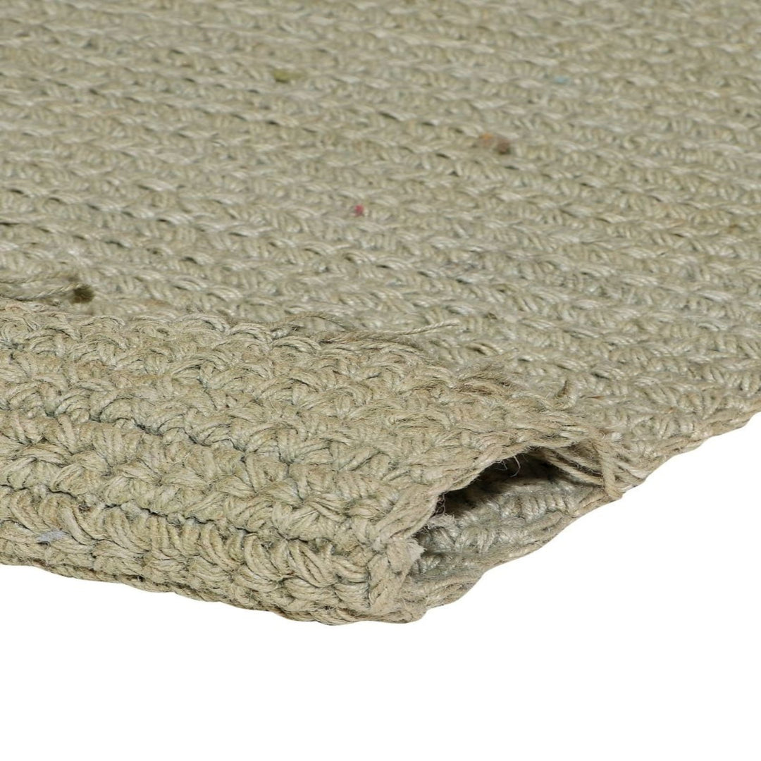 Hand Crochet Sage Green Jute Area Rug