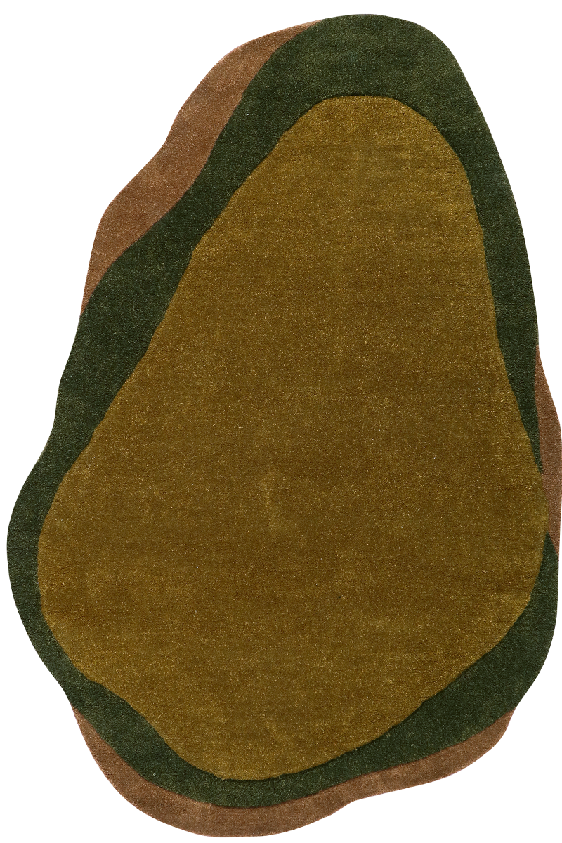 Handtufted Wool PET Brown Rug