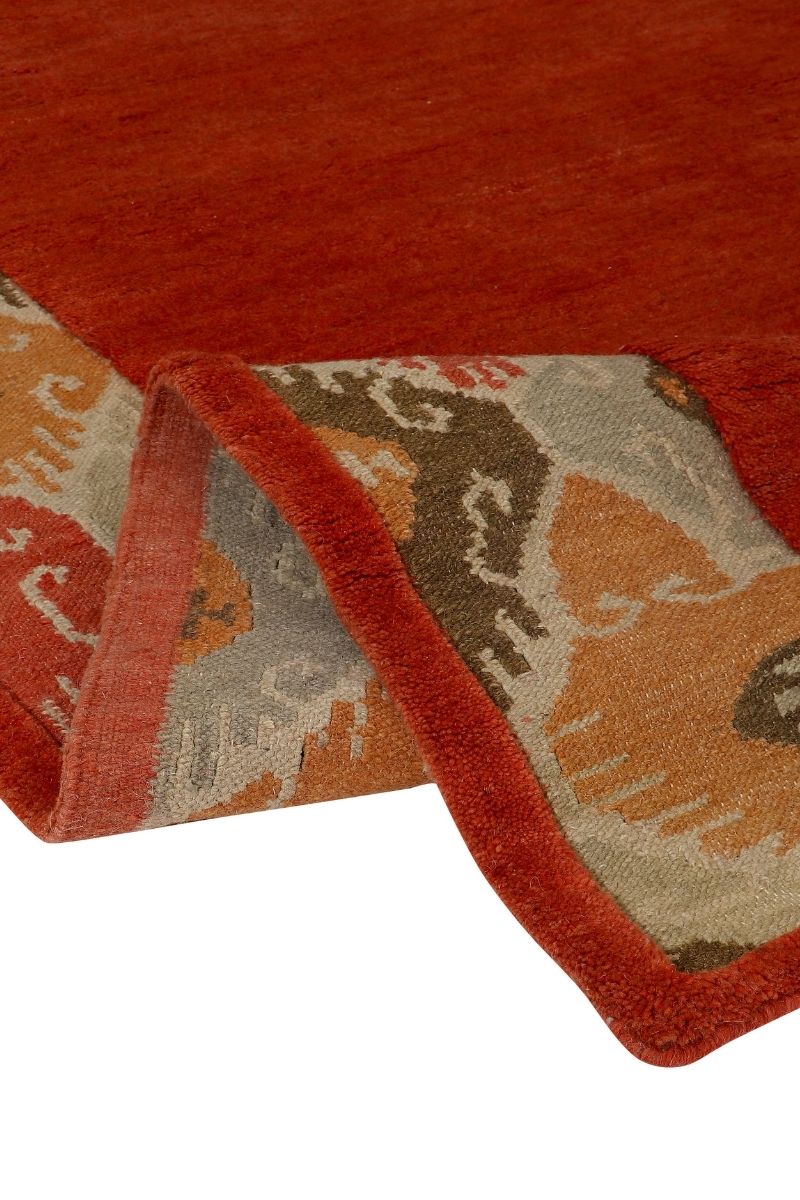 Hand Knotted Wool Red Area Rug