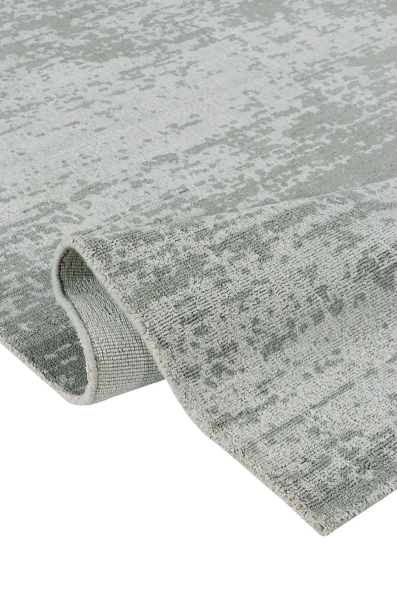 Handloom Printed Cotton Grey Area Rug