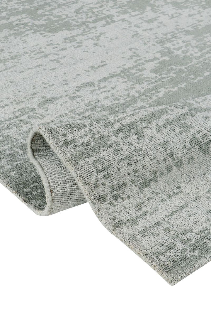 Handloom Printed Cotton Grey Area Rug