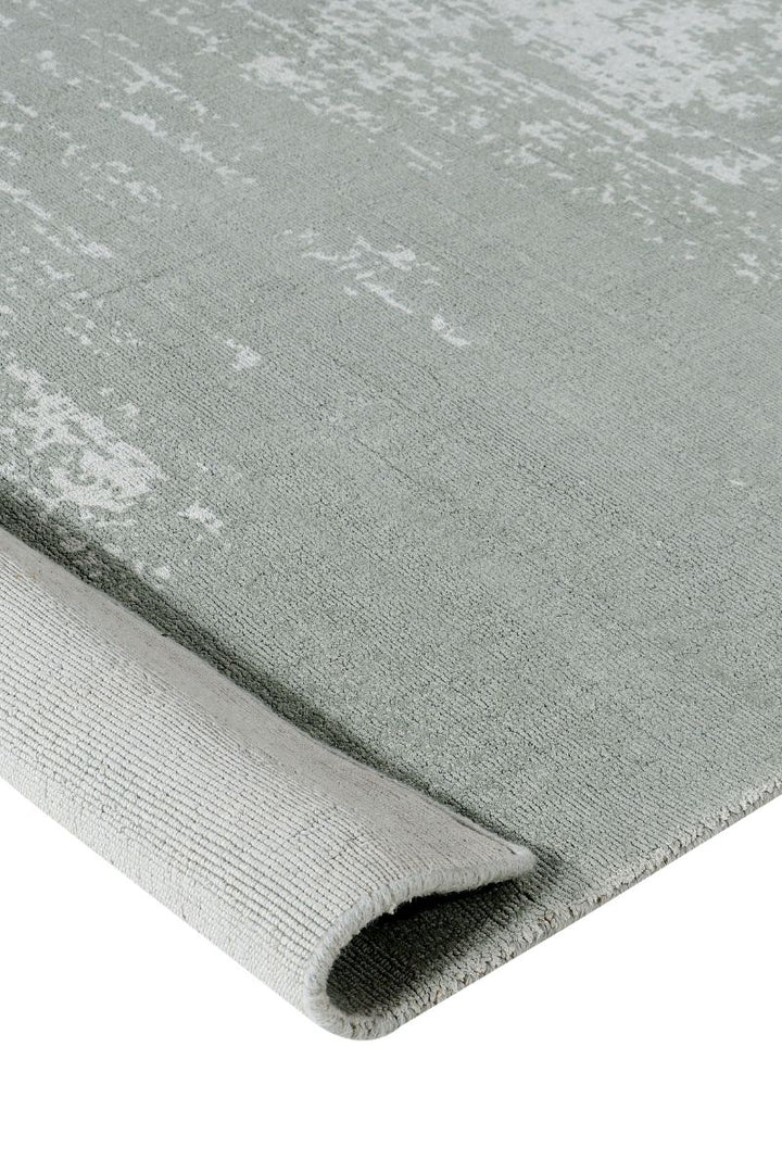 Handloom Printed Cotton Grey Area Rug