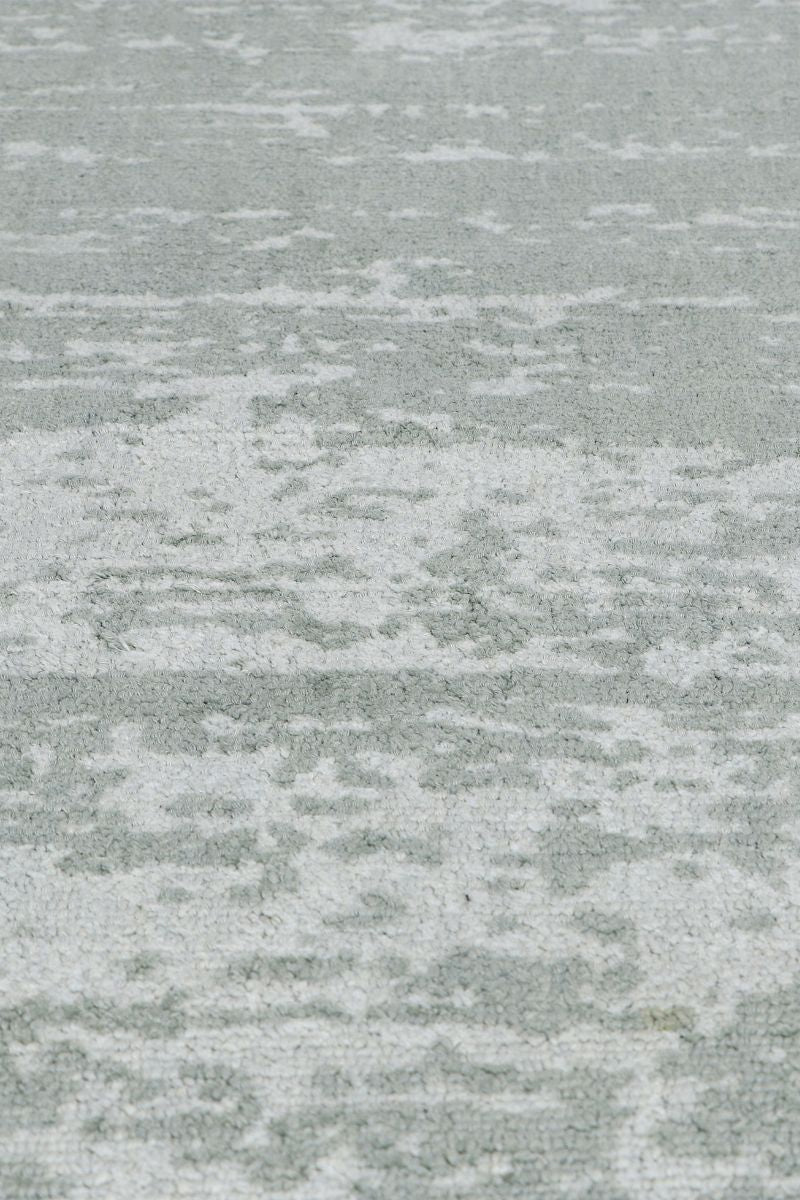 Handloom Printed Cotton Grey Area Rug