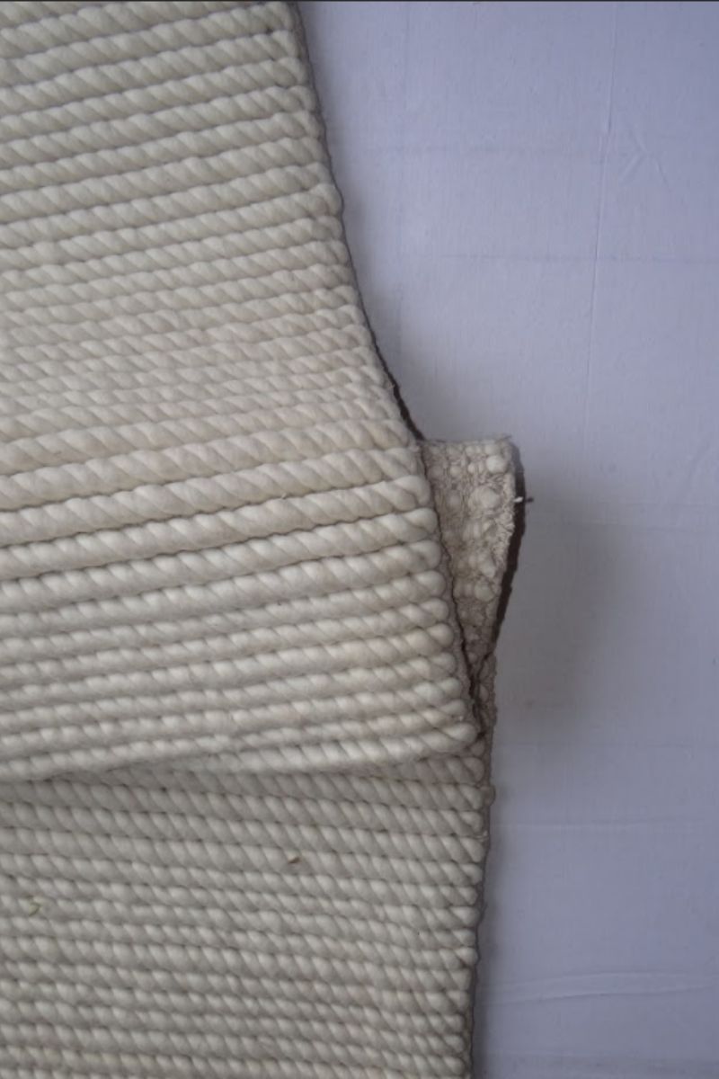 Handloom Wool Beige Area Rug