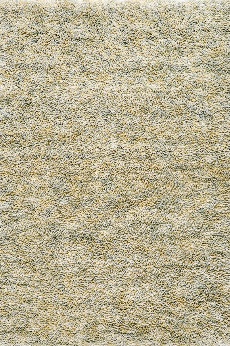 Handloom Wool Beige Shaggy Area Rug
