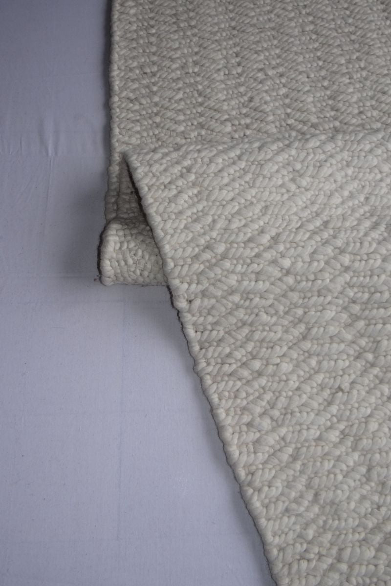 Pitloom Flatweave White Area Rug