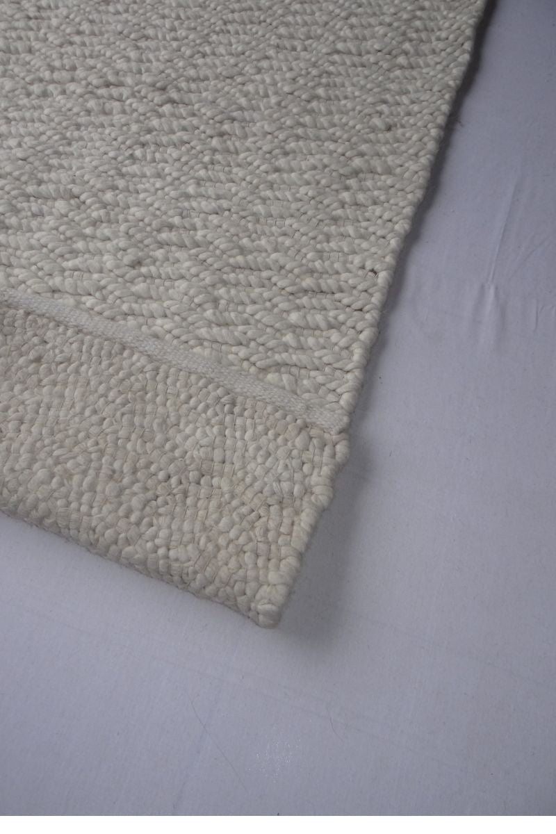 Pitloom Flatweave White Area Rug