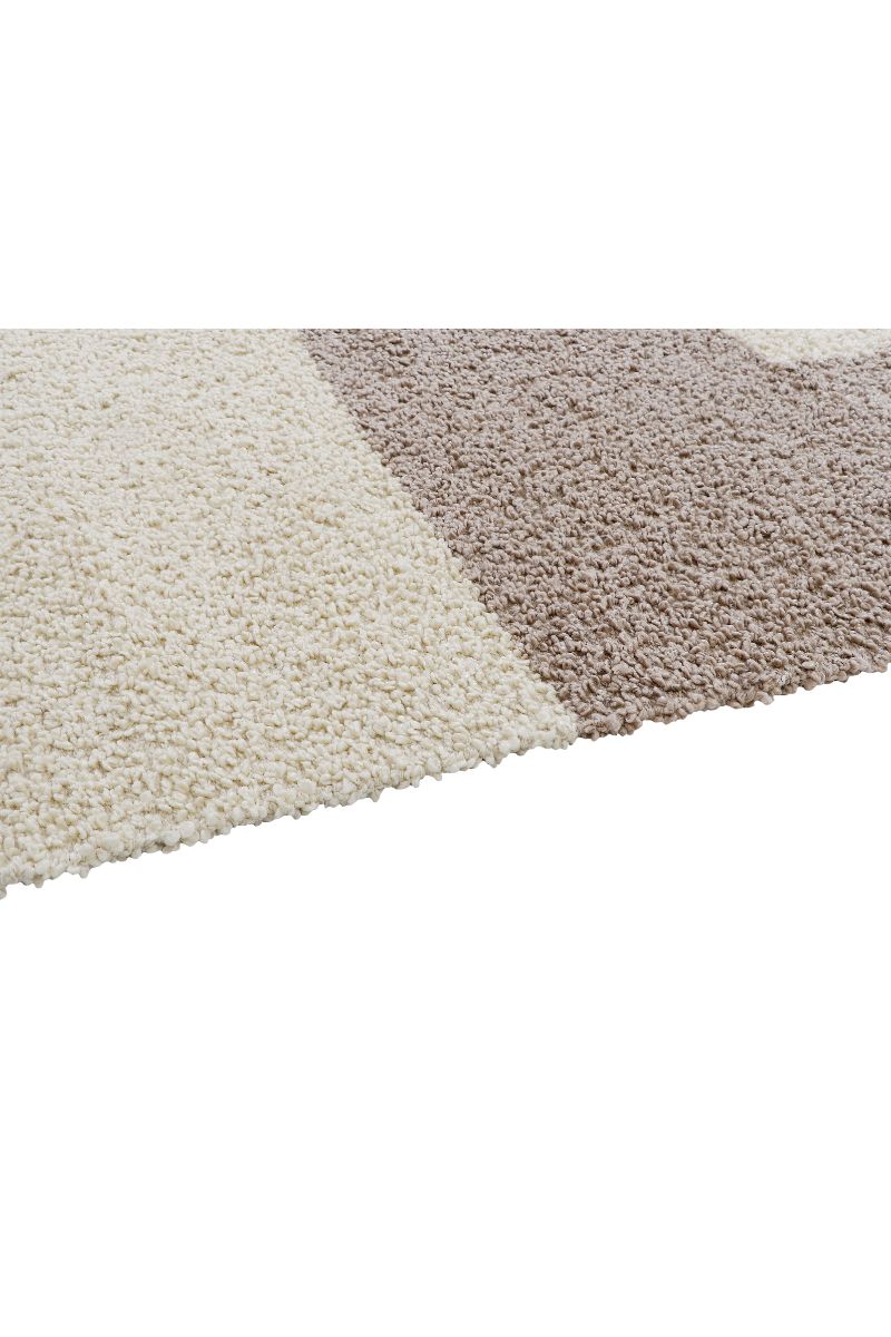Pitloom PET Off-White  and Brown Outdoor Rug