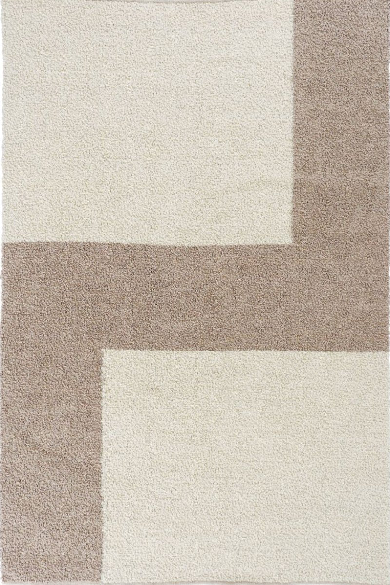 Pitloom PET Off-White  and Brown Outdoor Rug