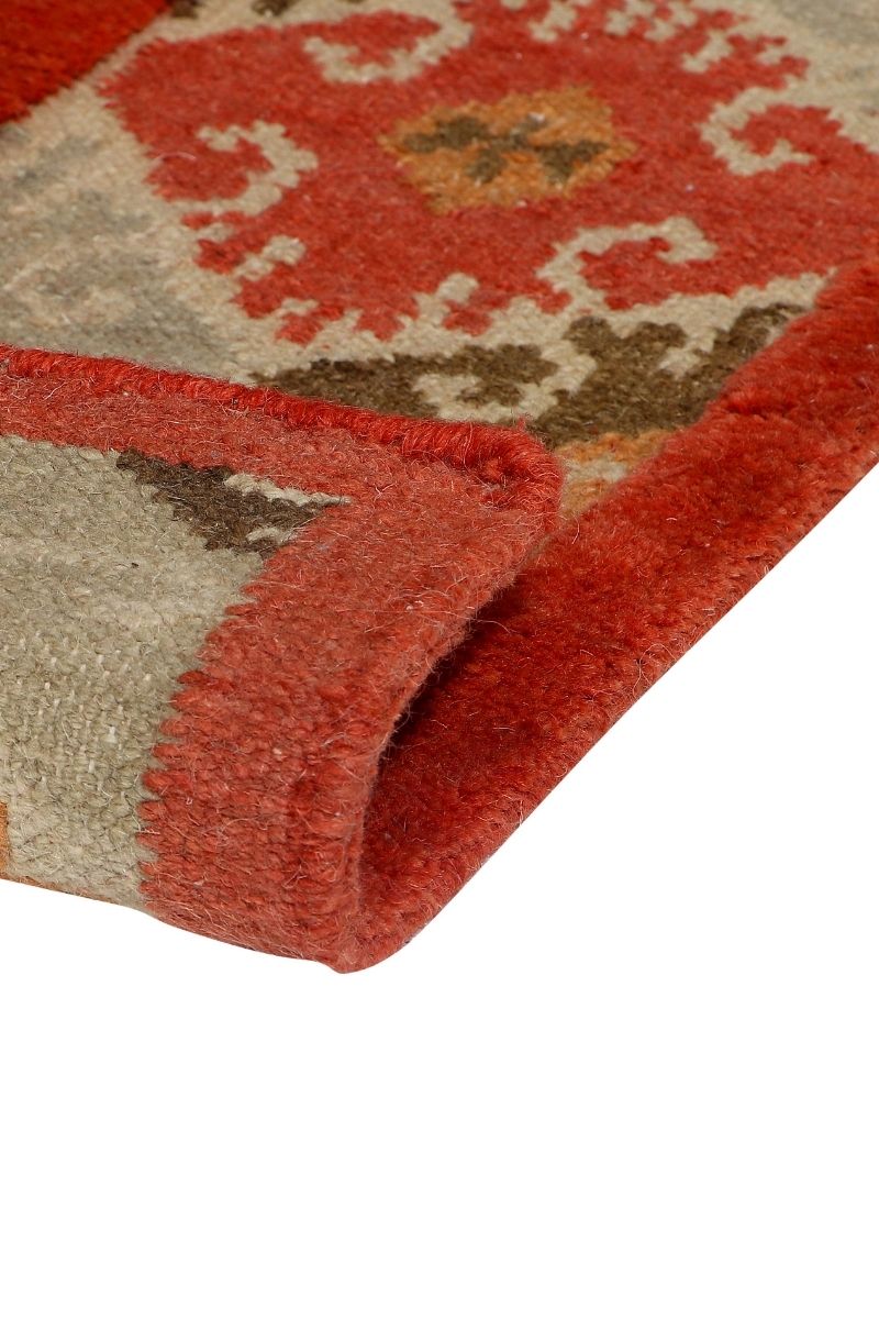 Hand Knotted Wool Red Area Rug