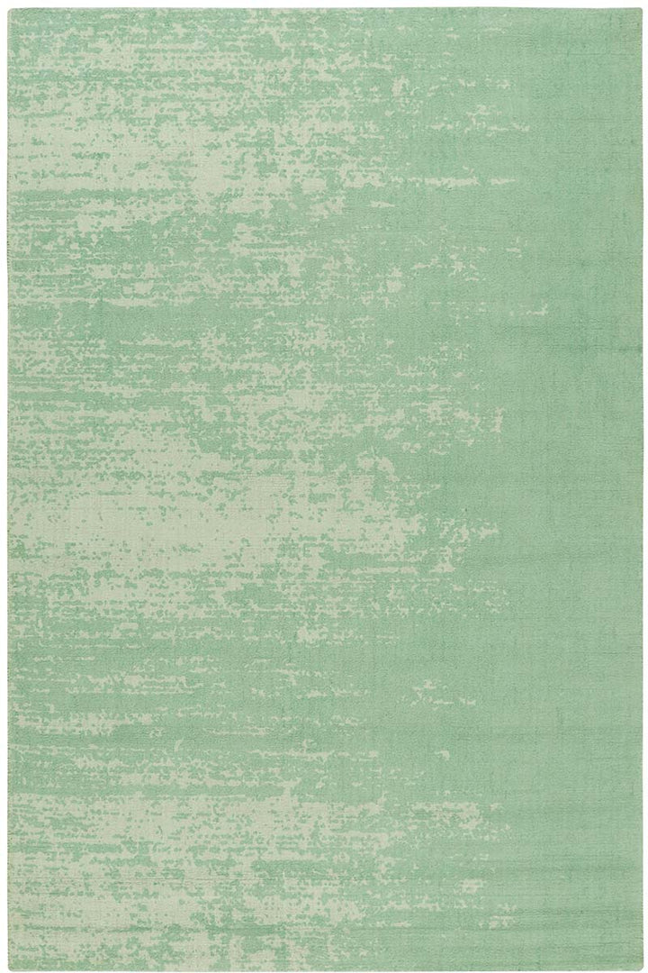 Handloom Wool Comfortable Sea Green Carpet