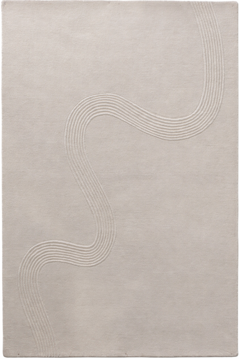 Hand Tufted Wool White Area Rug