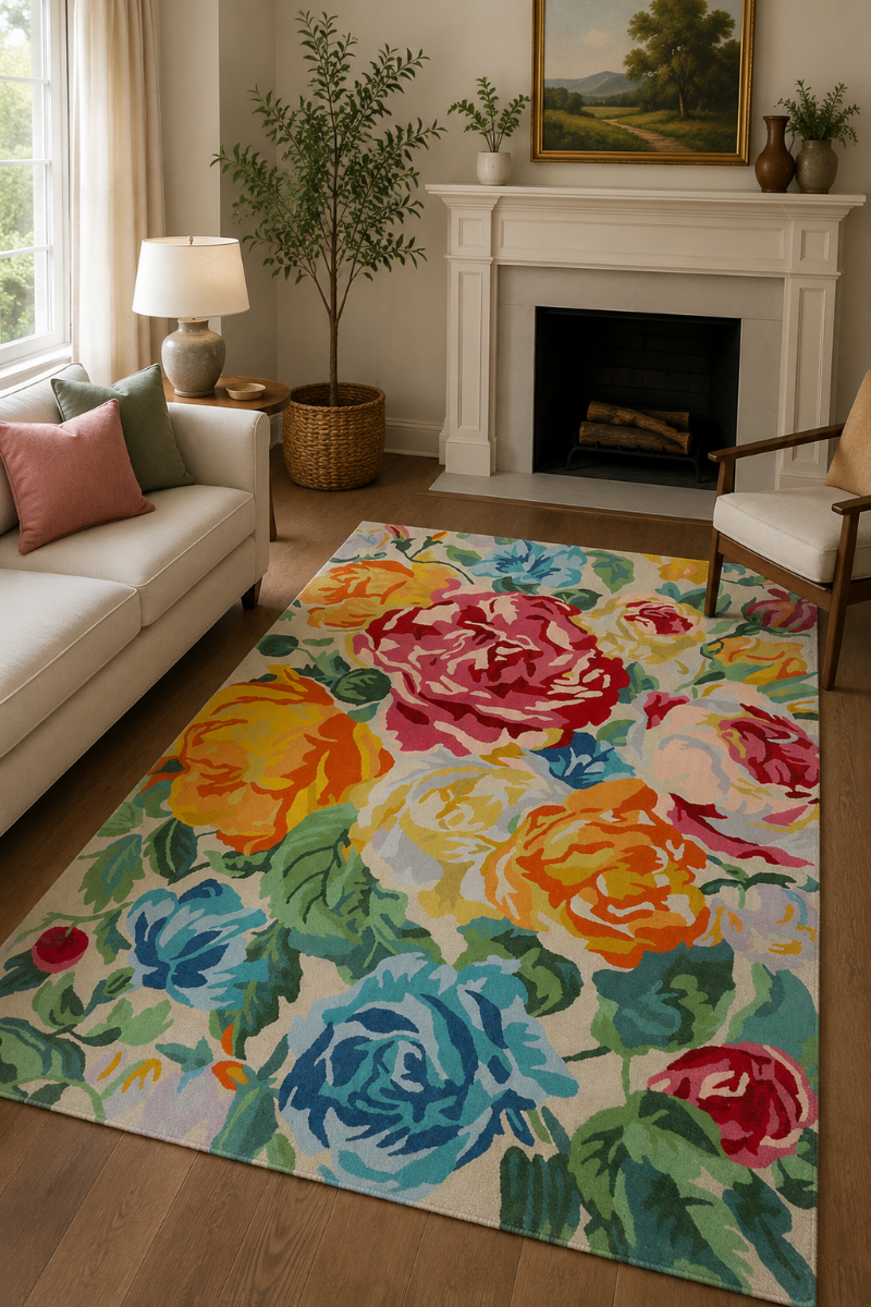Hand Tufted Wool Multicolor Area Rug