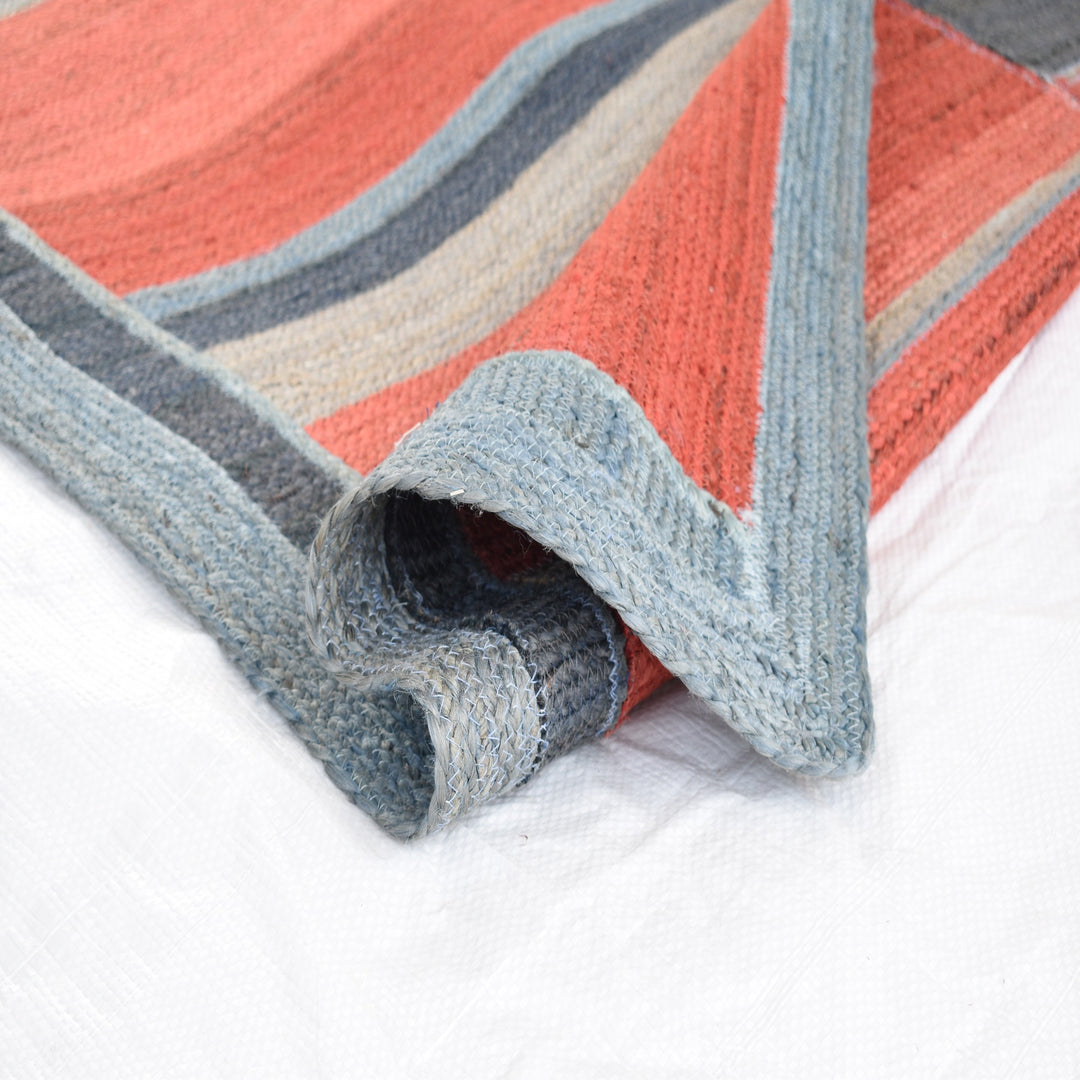 Braided Multicolour Jute Rug