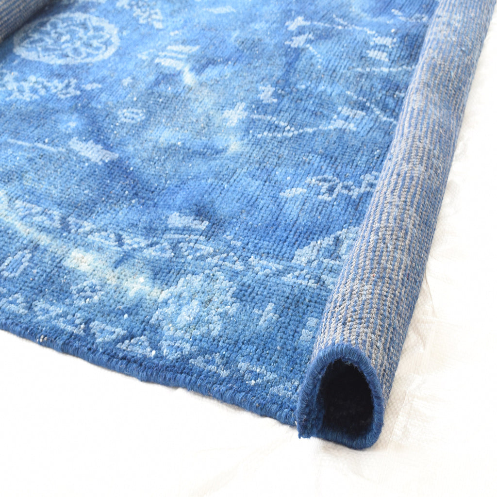 Hand Knotted Blue Wool Rugs