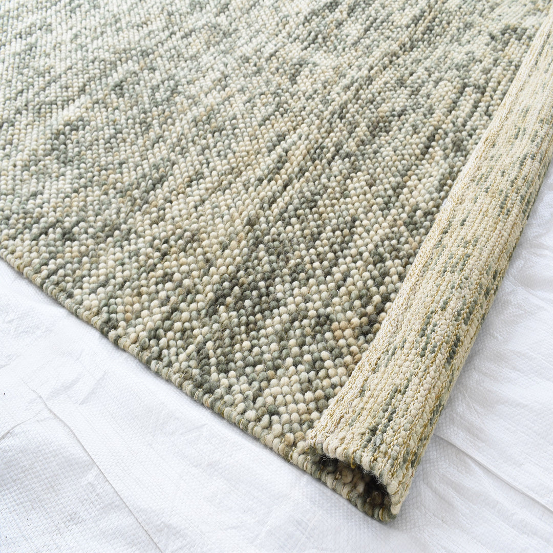 Pitloom Green Bubble Pattern 100% wool Rug