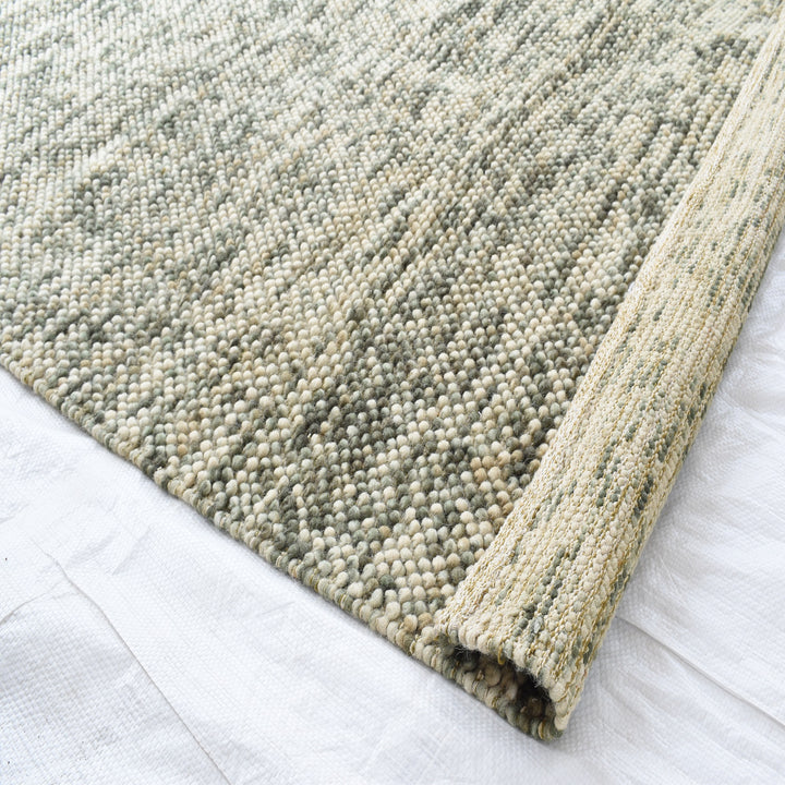 Pitloom Green Bubble Pattern 100% wool Rug