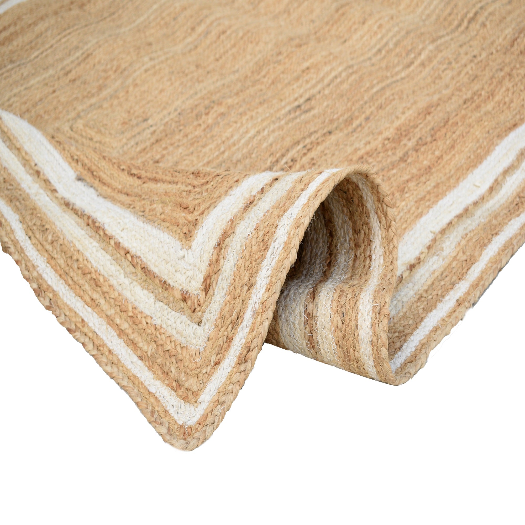 Braided Natural 100% Jute Indoor Area Rugs