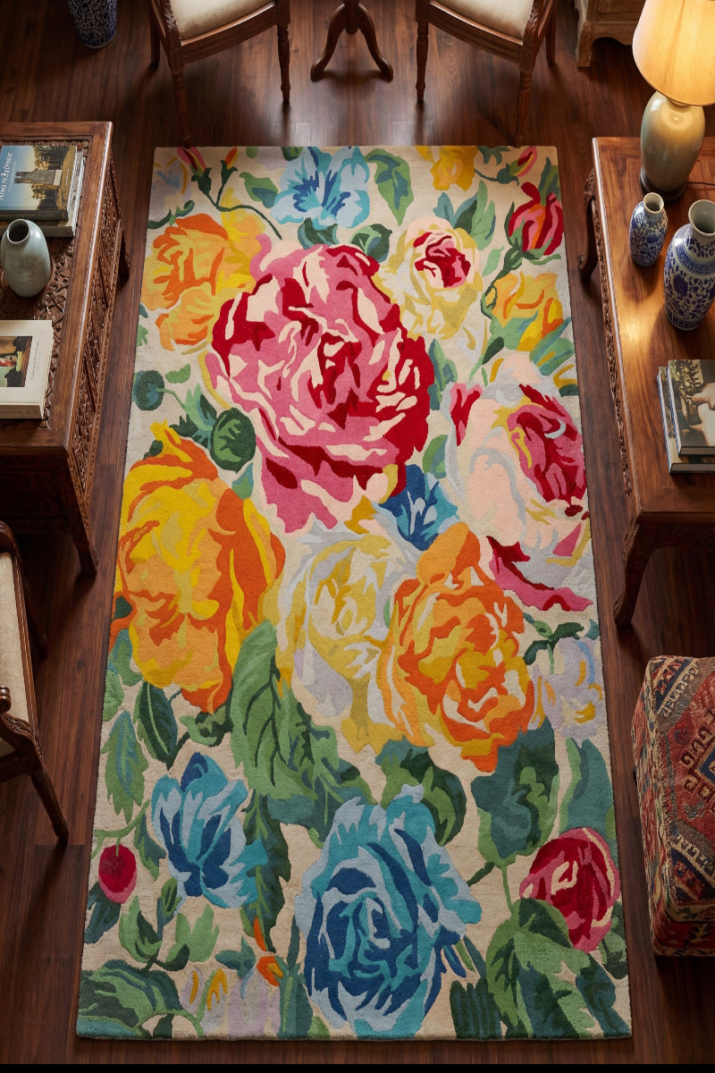 Hand Tufted Wool Multicolor Area Rug
