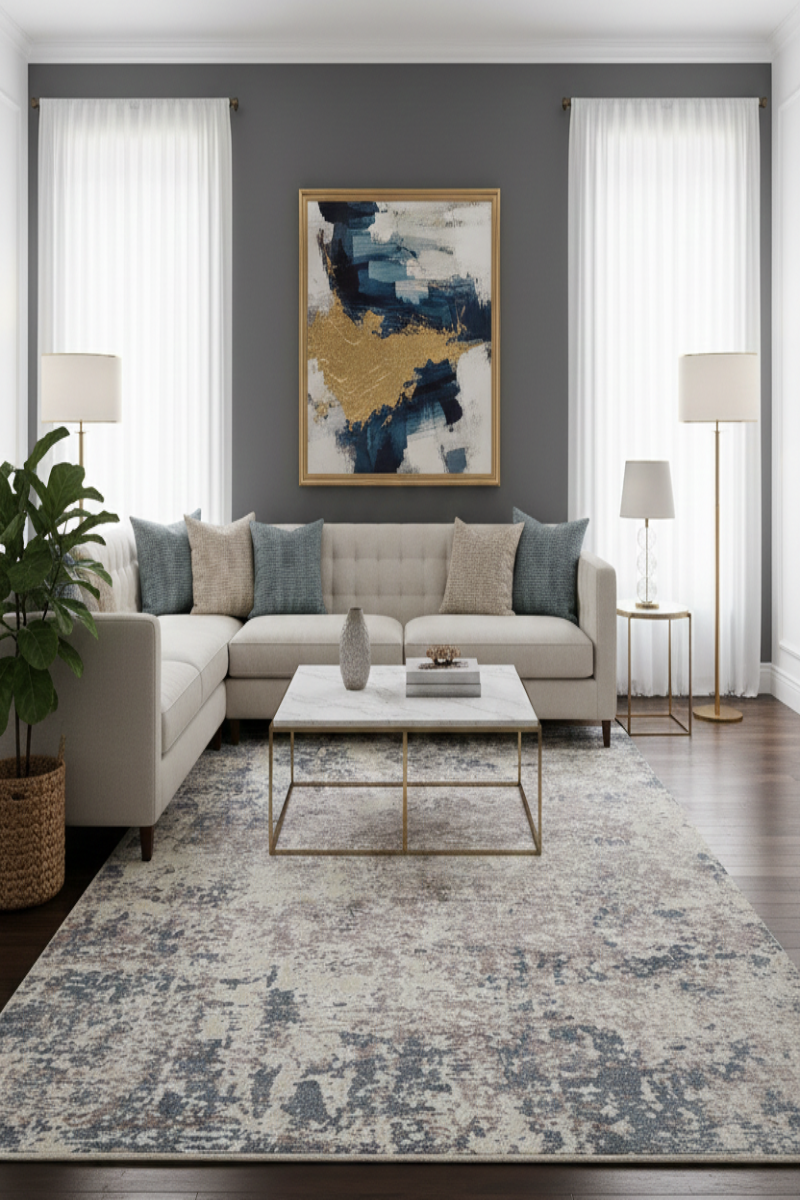 Handloom Multicolor Viscose Rug