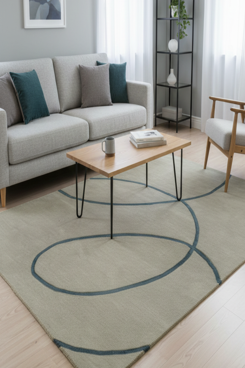 Handtufted Wool beige Rug