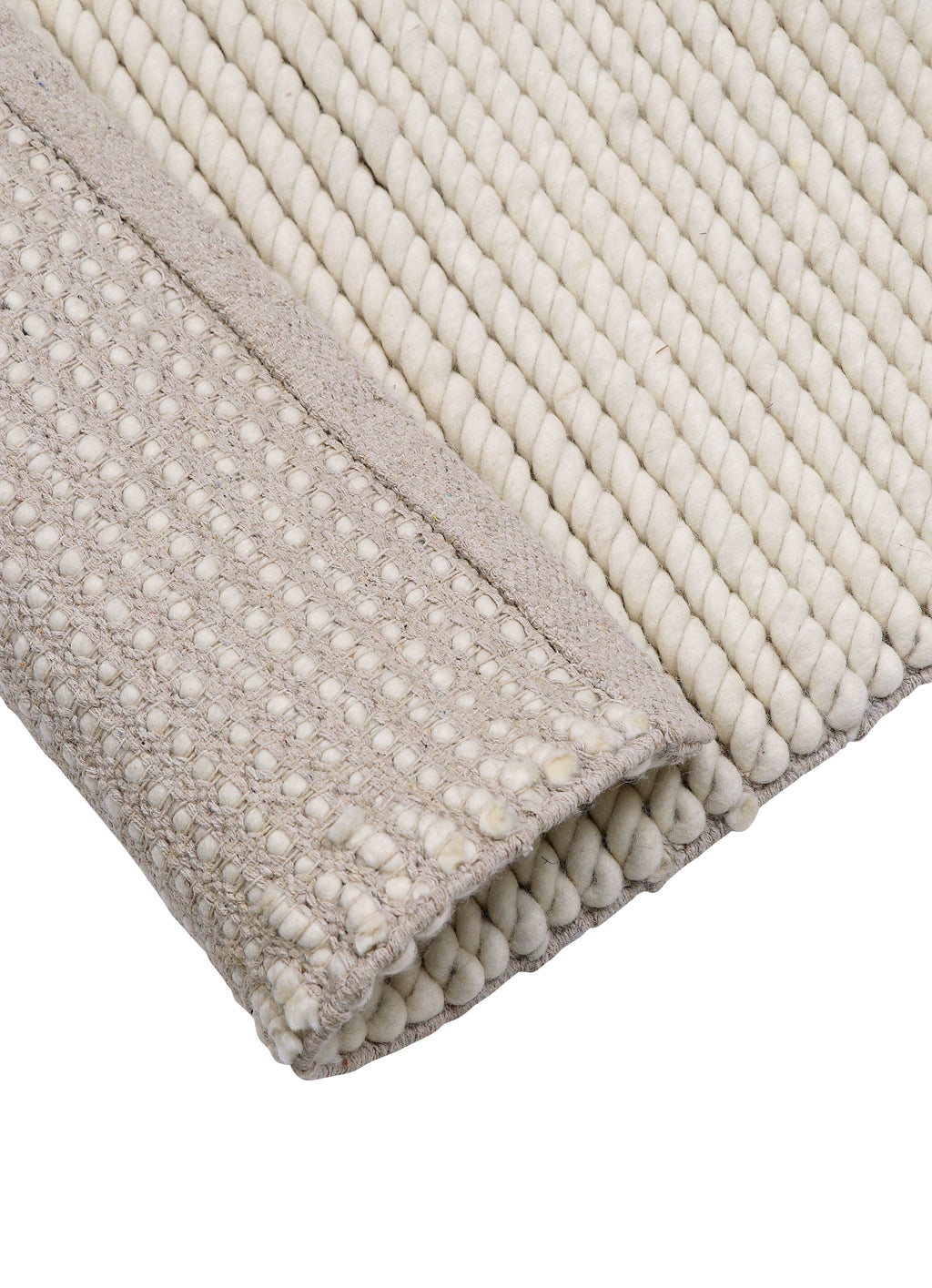 Handloom Wool Beige Area Rug